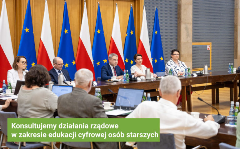 Konsultujemy działania rządowe w zakresie edukacji cyfrowej osób starszych